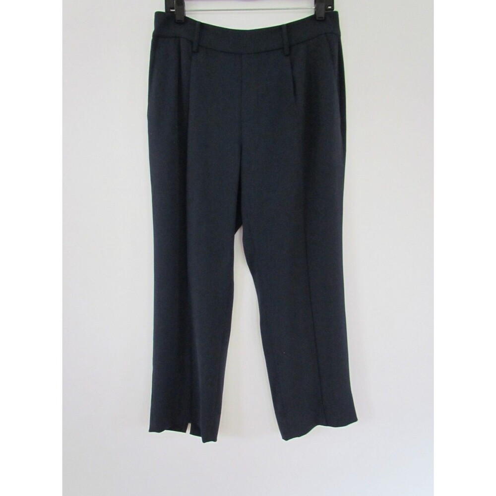 Vince Womens M Navy Pleated Tapered Ankle Pants Elastic Waist Dress Trousers